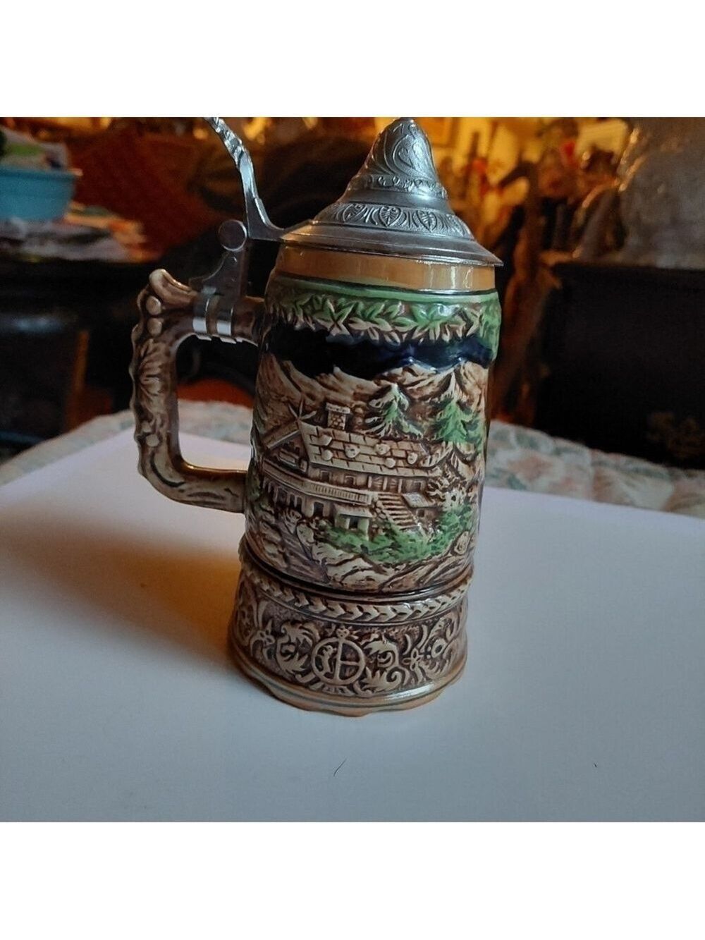 Vintage* Musical Scene Embossed Stein - Picture 3 of 8